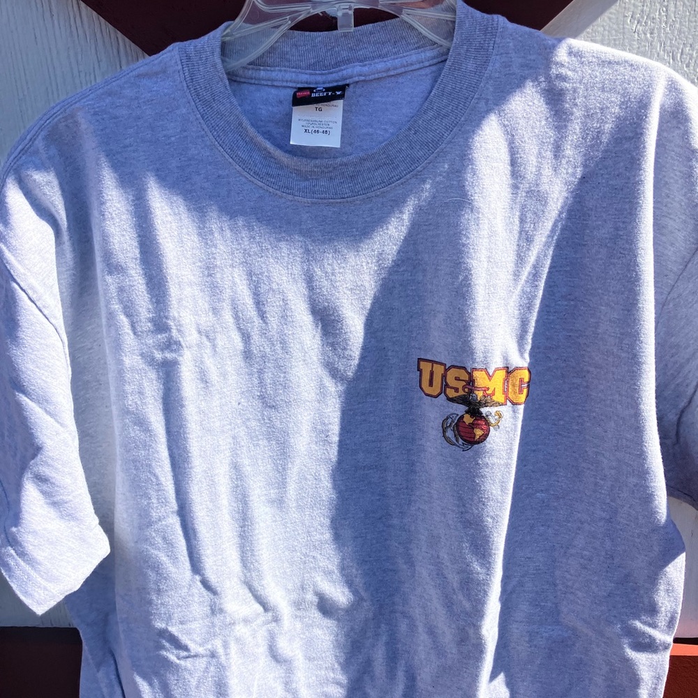 Vintage 1990s Single Stitch US Marine Corps T Shirt usmc hanes brand size XL